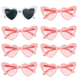 elvesmall Heart Shaped Sunglasses for Women Retro Cat Eye Sunglasses Wedding Engagement Decoration Shopping Traveling Party Accessories