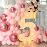 elvesmall 91.5cm LED Marquee Light Up Number Lights White Marquee Number Lights Sign for Wedding Decor Birthday Anniversary Party Supplies