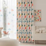 elvesmall 1PC Cartoon Colorful Clouds Of High Quality Kids Blackout Curtains For Bedroom Windows,Cute Cloud Sheer Curtians For Kids Room