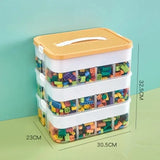 elvesmall Children Toy Storage Box Transparent Lego Toy Sorter Building Block Container Jigsaw Puzzle Lego Storage Case Kid Home Organizer