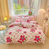 elvesmall Green Leaves Floral Duvet Cover Bedding Set 100% Cotton for Teen Girls Garden Botanical Comforter Cover for All Season Bedroom