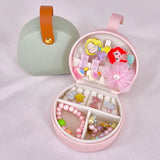 elvesmall Handheld Jewelry Storage Box  Mini Portable Cute Box Necklace Ring Earring Box