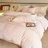 elvesmall Natural Silk Bedding Set Luxury Quilt Cover Set Soft Duvet Cover Flat Sheet Pillowcases  Duvet Cover Set