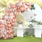 elvesmall Macaron Pink Balloon Garland Arch Kit Wedding Birthday Party Decoration Kids Globos Rose Gold Confetti Latex Ballon Baby Shower