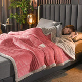 elvesmall  Milk Fleece Autumn Winter Warm Weighted Blankets for Beds European Thickened Beibei Velvet Throw Blanket Warmth Quilt Comforter