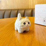 elvesmall Cute Cat Resin Desk Model Decorations Creative Meow Animal Figurines Living Room Home Decor Kawaii Kid Toys Friend Gifts Pendant