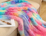 elvesmall Super Soft Long Faux Fur Coral Fleece Blanket Warm Elegant Cozy With Fluffy Sherpa Throw Blanket Bed Sofa Blankets Gift