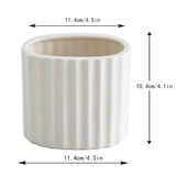 elvesmall White Modern Ceramic Vases Water-grown Flowers Dried Flowers Decorative Ornaments Living Room Table Ornaments Flower Ware North