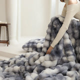elvesmall  Tuscan Imitation Fur Blanket for Winter Luxury Warmth Super Comfortable Blankets for Beds High-end Warm Winter Blanket for Sofa