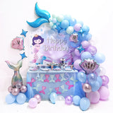 elvesmall Mermaid Balloon Garland Kit Mermaid Tail Purple Blue Balloons Mermaid Under The Sea Party Decor Girls Birthday Party Baby Shower