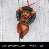 elvesmall  Christmas Decorations Snowflake Gingerbread Man Christmas Tree Pendant Christmas Reindeer Black Bear Elf Decorations Pendant