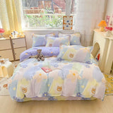 elvesmall Green Leaves Floral Duvet Cover Bedding Set 100% Cotton for Teen Girls Garden Botanical Comforter Cover for All Season Bedroom