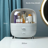 elvesmall  Makeup Container Polish Box Desktop Storage Organizer Makeup Drawer Large Box Cosmetic Capacity Storage Nail Jewelry Organizer