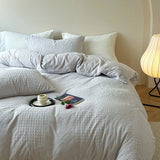 elvesmall Luxury Winter Thicken Warm Velvet Bedding Set Nordic Double Duvet Cover Set 4pcs Plush Queen Quilt Cover Bed Sheet Pillowcase