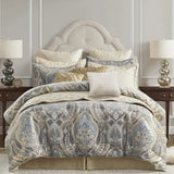 elvesmall  Oversized Comforter King Bedding Bed Linen Set Luxe Chenille Jacquard Damask Soft Microfiber Twill Comforter Freight free