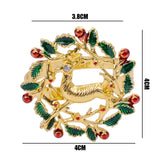 elvesmall  Christmas Napkin Rings Gold Zinc Alloy Bling Napkin Buckle for Christmas Wedding Table Party Decoration New Year Napkin Holder
