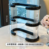 elvesmall  -  High-grade light luxury cup holder dining table drinking glass shelf coffee cup storage desktop mug perfume storage rack