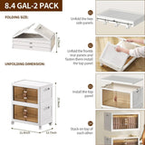 elvesmall  Foldable Plastic Storage Box With Wheels and Doors XLLarge Storage Bin with Lid Organizers Stackable, Closet Organizers
