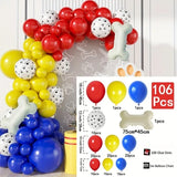 elvesmall 103Pcs Dog Paw Balloons  Balloon Birthday Balloons Garland Arch Kit for Boys Girls Pink Theme Birthday Party Decorations