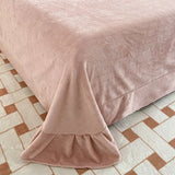 elvesmall Winter Luxury King Queen Size Bedding Set Home Textiles Thickened Warm Plush Duvet Cover Bed Sheet Pillowcase 4pcs Bed Linen Set