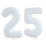 elvesmall 2pcs 30/40inch Giant White Number Balloon 16 18 25 30 40 50 Foil Balloons Birthday Wedding Baby Shower Decoration Figures Globos