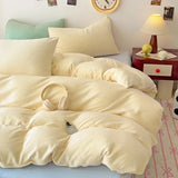 elvesmall 2024 New Milk Fleece Single Bedding Set Thickened Solid Color Warm 220x240 Double Use Quilt Cover Large Size Bedding for Winter