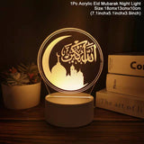 elvesmall Eid Mubarak Decor Ornament Light Eid Kareem Ramadan Decor for Home Ramadan Mubarak Eid Al Adha Islamic Muslim Party Decor