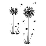 elvesmall Black Dandelion Sitting Room Bedroom Wall Stickers Household Adornment Decor Decals Mural Art Poster On The Wall