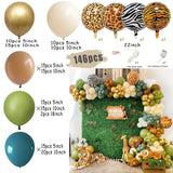 elvesmall Jungle Safari Green Balloon Garland Arch Kit Kids Birthday Party Supplies Deer Pattern Gold Latex Ballons Baby Shower Decoration