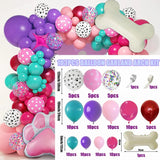 elvesmall 103Pcs Dog Paw Balloons  Balloon Birthday Balloons Garland Arch Kit for Boys Girls Pink Theme Birthday Party Decorations