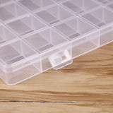 elvesmall 28 Grid Rectangle Plastic Jewelry Box Compartment Storage Box Case Jewelry Earring Bead Craft Display Container Organizer