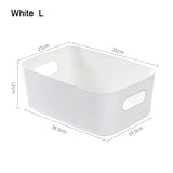 elvesmall Desktop Storage Box Sundry Storage Student Snack Plastic Cosmetic Storage Box Household Kitchen Sorting Box Makeup Box