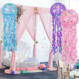 elvesmall DIY Little Mermaid Theme Party Jellyfish Lantern Under The Sea Happy Birthday Party Decor Kids Baby Shower Scene Layout Props