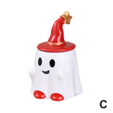 elvesmall Halloween Themed Ceramic Coffee Cup With Lid Cartoon Elf Style Cute Ghost Halloween Perfect Gift
