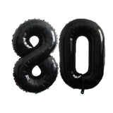 elvesmall 2pcs 40inch Huge Black Number Foil Balloons Birthday Party Decorations Adult Kids 10 11 12 15 20 25 30 45 50 60 Year Old Supplie