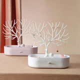elvesmall  New Upgraded Deer Jewelry Storage Rack Drawer Design Tree Antler Shape Earrings Necklace Ring Jewelry Display Stand Tray Cases