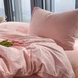 elvesmall Home Textile Bed Sheets Set,4 Piece Bedding Set, Washed Cotton Duvet Cover, Breathable Sheets, Shrinkage and Fade Resistant