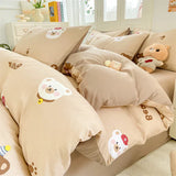 elvesmall Bedding Set Duvet Set Hot Sale Fragmented Flower French Style NEW Queen King Size Soft Comforter Sets 4pcs sheet Set