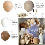 elvesmall Matte Sand White Apricot Balloon Garland Arch Kit Boho Wedding Birthday Party Champagne Gold Latex Baby Shower Decoration Ballon