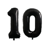 elvesmall 2pcs 40inch Huge Black Number Foil Balloons Birthday Party Decorations Adult Kids 10 11 12 15 20 25 30 45 50 60 Year Old Supplie