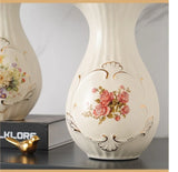 elvesmall Ceramic Vase 3D Stereoscopic Dried Flowers Arrangement Wobble Plate Living Room Entrance Ornaments Home Decorations
