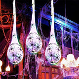 elvesmall  Halloween Spider Eggs Light Up Spider Hangings Egg Sacs Hanging Light Decorations Web Halloween Decorations For Haunted House