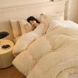 elvesmall New Super Thickened Warm Winter Blankets for Beds Artificial Lamb Cashmere Weighted Blankets Soft Fluffy Warmth Comforter Duvet