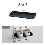 elvesmall DIY Pegboard Accessories Hanging Shelf Storage Hooks Wall Organizer No Punching Crafts Organization For Garage Kitchen Room