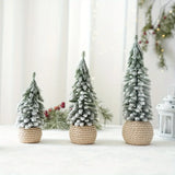 elvesmall Mini Christmas Tree Artificial Small Snow Pine Xmas Tree Decorations New Year Party Ornaments Gifts Home Table Decor