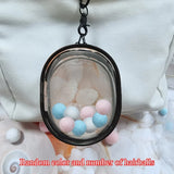 elvesmall 10CM Doll Display Storage Bags Transparent Doll Organizer Boxes Plush Doll Storage Pouches Clear Keychain Wallet Bag Mystery Box