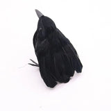 elvesmall 1pcs Simulated Black Feather Crow Halloween Decorations For Home Halloween Party Haunted House Ornament Prop Party Supplies