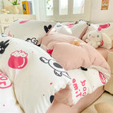 elvesmall Bedding Set Duvet Set Hot Sale Fragmented Flower French Style NEW Queen King Size Soft Comforter Sets 4pcs sheet Set