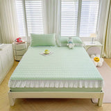 elvesmall Summer Cooling Mattress Cover Couple Cool Sleeping Mat Korean Lace Latex Cold Feeling Sheet Double Folding Bed Protection Pad