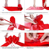 elvesmall  Happy Birthday Car Bow Sweet 30 Inch Giant Butterfly Car Pull Bow Decorative Huge Bow for Christmas Party Birthday Gift Wrapping